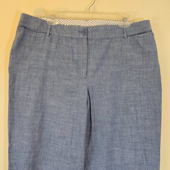 Talbots Sky Blue Perfect Cropped Pants Size 16 - Picture 2 of 16